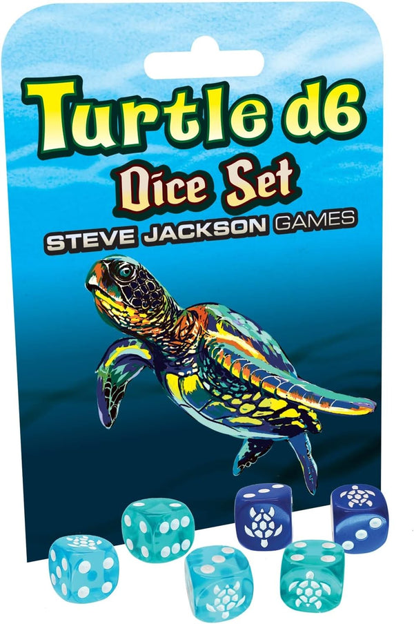 Dice - Steve Jackson Games - D6 Set (6 ct.) - 16mm - Turtle