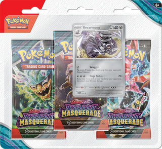 Pokémon TCG - Scarlet & Violet Set 6 - Twilight Masquerade (SV06) - 3-Pack Blister (Revavroom)