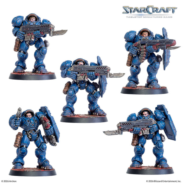 (NOT FOR SALE UNTIL 08/07/2026) StarCraft Tabletop Miniatures Game - Terran Marine Expansion Set