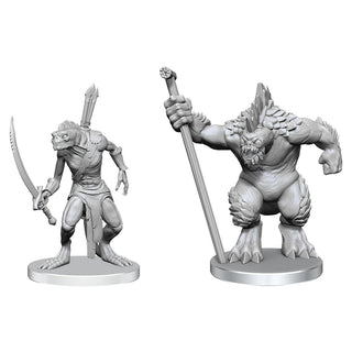 Pathfinder Battles Deep Cuts - Unpainted Miniatures - Xulgath Skirmisher & Stoneliege