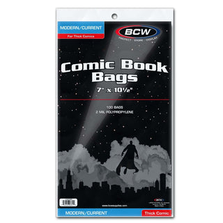 BCW - Comic Storage - Bags - Thick - Current/Modern Size 7" x 10 ½"(100 ct.)