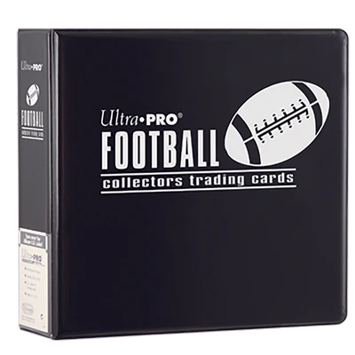 Ultra Pro - Card Storage - Binder - 3" D-Ring Album - Football - Black