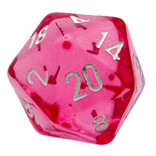 Dice - Chessex - Polyhedral Set (7 ct.) - 16mm - Translucent - Pink/White