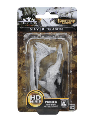 Pathfinder Deep Cuts Unpainted Miniatures - Silver Dragon