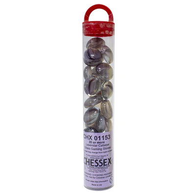 Counters - Chessex - Glass Stones - Lavender Catseye