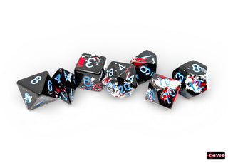 Dice - Chessex - Polyhedral Set (7 ct.) - 16mm - Brush Dark Side/Blue
