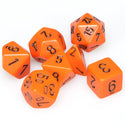 Dice - Chessex - Polyhedral Set (7 ct.) - 16mm - Opaque - Orange/Black