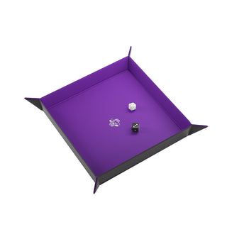 Dice Tray - Gamegenic - Magnetic Square - Black/Purple