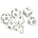 Dice - Chessex - Polyhedral Set (7 ct.) - 16mm - Opaque - White/Black
