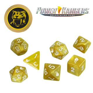 Power Rangers RPG - Dice Set (7 Ct. + Coin) - Yellow