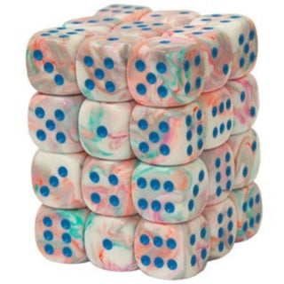 Dice - Chessex - D6 Set (36 ct.) - 12mm - Festive - Pop Art/Blue