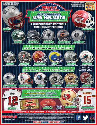 2023 Tristar Hidden Treasures Football Autographed Mini Helmet Series 2 Box