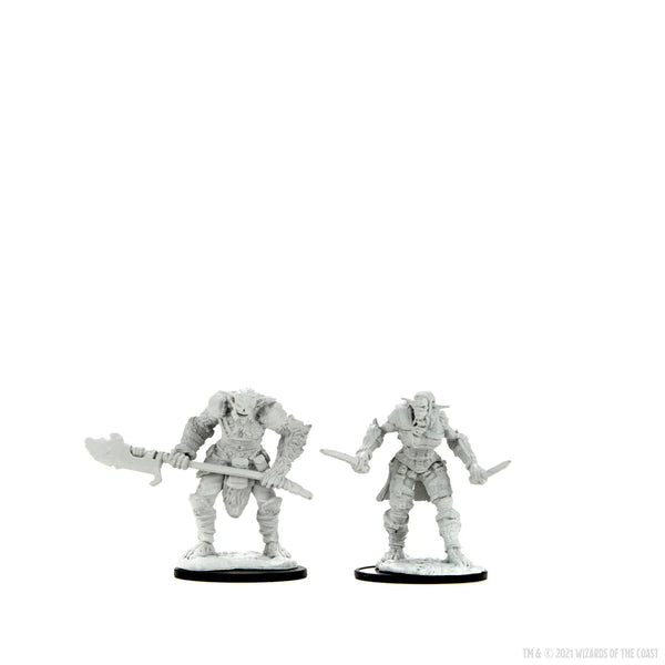 D&D - Nolzur's Marvelous Unpainted Miniatures - Bugbear Barbarian Male & Bugbear Rogue Female