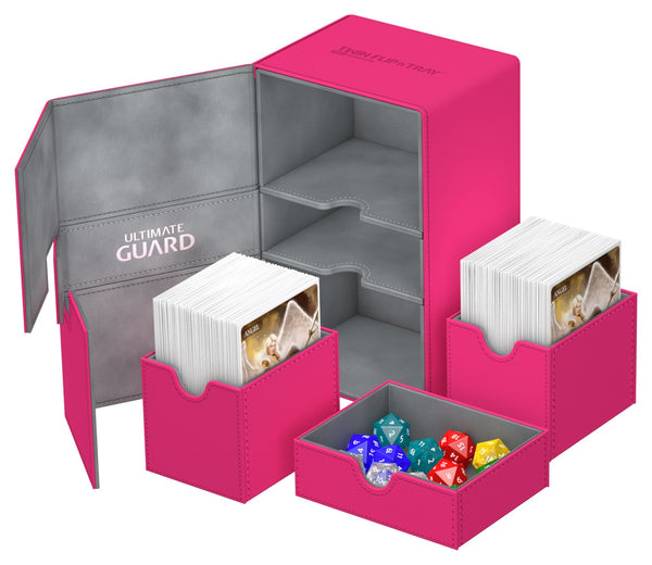 Deck Box - Ultimate Guard - Twin Flip 'n' Tray 160+ - Xenoskin - Pink