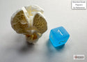 Dice - Chessex - Mini-Polyhedral Set (7 ct.) - Frosted - Caribbean Blue/White