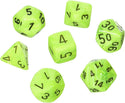Dice - Chessex - Polyhedral Set (7 ct.) - 16mm - Vortex - Bright Green/Black