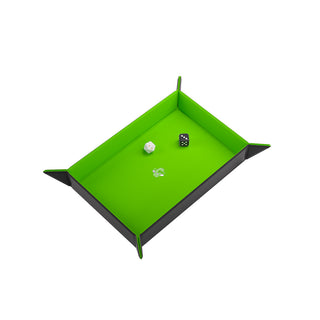 Dice Tray - Gamegenic - Magnetic Rectangular - Black/Green