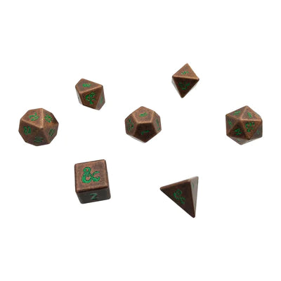 Dice - Ultra Pro - Polyhedral Set (7 ct.) - Heavy Metal - Dungeons & Dragons - Copper/Green