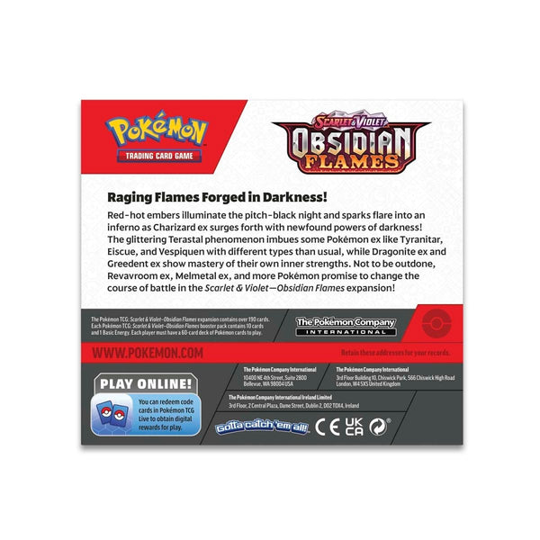 Pokémon TCG - Scarlet & Violet Set 3 - Obsidian Flames (SV03) - Booster Display Box