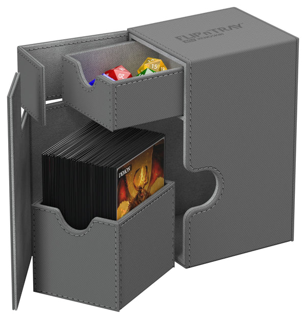 Deck Box - Ultimate Guard - Flip 'n' Tray 80+ - Xenoskin - Grey