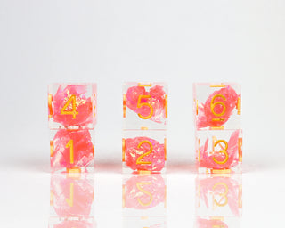 Dice - Sirius - D6 Set (6 ct.) - 16mm - Sharp Flamingo