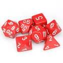 Dice - Chessex - Polyhedral Set (7 ct.) - 16mm - Opaque - Red/White