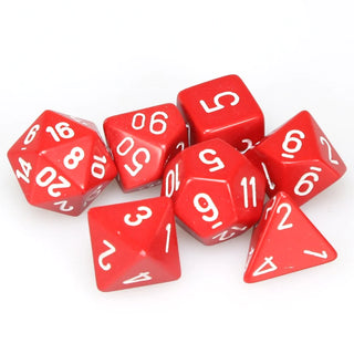 Dice - Chessex - Polyhedral Set (7 ct.) - 16mm - Opaque - Red/White