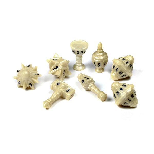 Dice - PolyHero Dice - Polyhedral Set (8 ct.) - The Cleric - Celestial Ivory