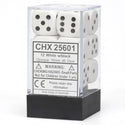 Dice - Chessex - D6 Set (12 ct.) - 16mm - Opaque - White/Black