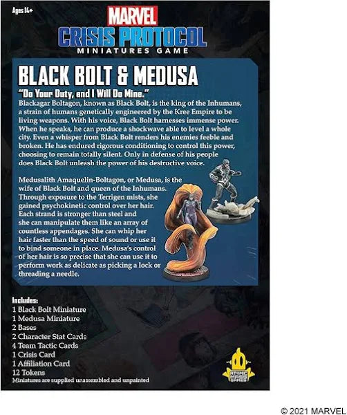 Marvel Crisis Protocol - Black Bolt & Medusa Character Pack