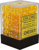 Dice - Chessex - D6 Set (36 ct.) - 12mm - Translucent - Yellow/White
