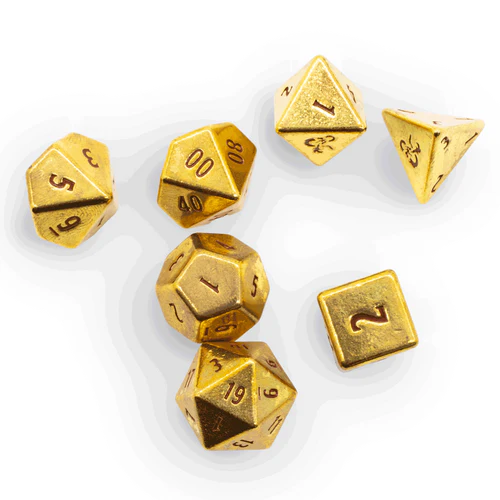 Dice - Ultra Pro - Polyhedral Set (7 ct.) - Heavy Metal - Dungeons & Dragons 50th Anniversary