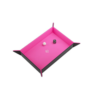 Dice Tray - Gamegenic - Magnetic Rectangular - Black/Pink