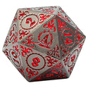 Dice - Hymgho - Polyhedral Set (7 ct.) - 16mm - Solid Metal - Gunmetal with Blood - Wizard