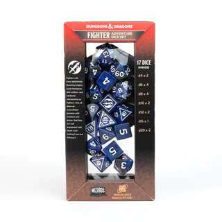 Dice - Sirius - Polyhedral RPG Set (17 ct.) - 16mm - Adventure Dice - Fighter Blue