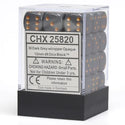 Dice - Chessex - D6 Set (36 ct.) - 12mm - Opaque - Dark Grey/Copper