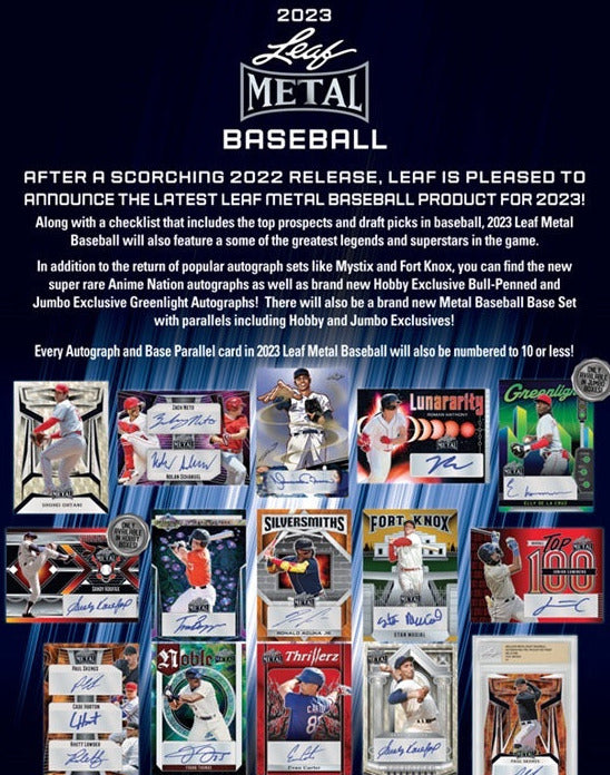 2023 Leaf Metal Draft Baseball Jumbo Box