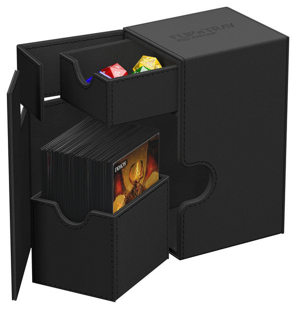 Deck Box - Ultimate Guard - Flip 'n' Tray 80+ - Xenoskin - Monocolor Black