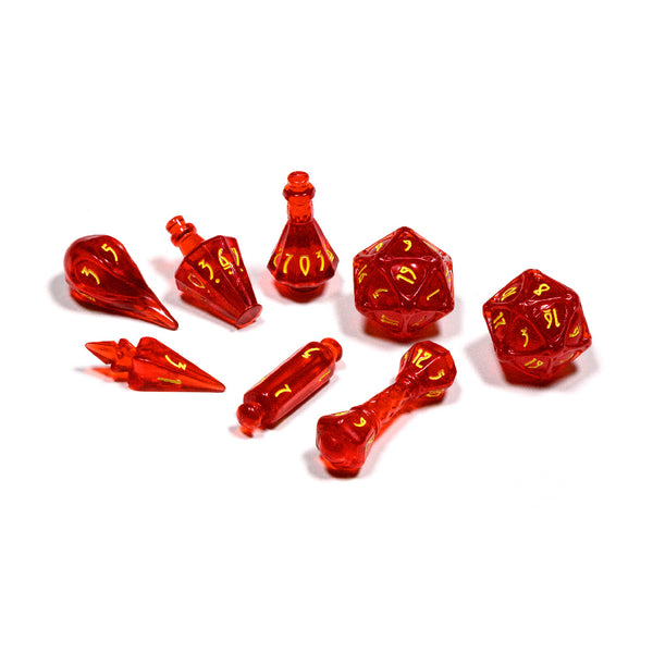 Dice - PolyHero Dice - Polyhedral Set (8 ct.) - The Wizard - Dragonfire