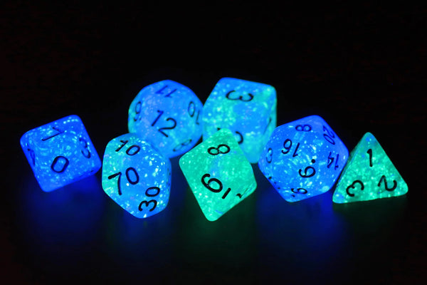 Dice - Sirius - Polyhedral RPG Set (8 ct.) - 16mm - Glowworm - Frosted