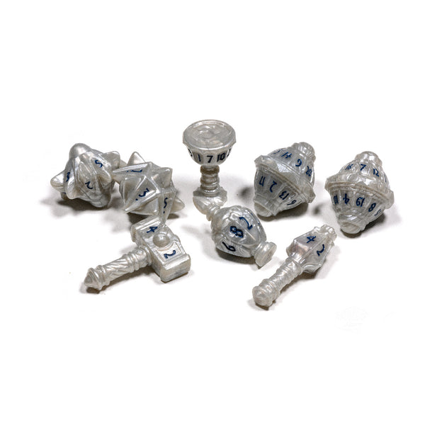 Dice - PolyHero Dice - Polyhedral Set (8 ct.) - The Cleric - Spirited Steel