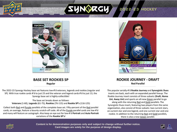 2022/23 Upper Deck Synergy Hockey Hobby Box