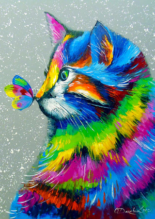 Bright Cat & Butterfly - Jigsaw Puzzle (1000 Pcs.)