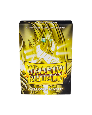 Deck Sleeves (Small) - Dragon Shield - Japanese - Matte - Yellow (60 ct.)