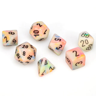 Dice - Chessex - Polyhedral Set (7 ct.) - 16mm - Festive - Circus/Black