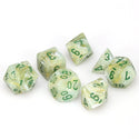 Dice - Chessex - Polyhedral Set (7 ct.) - 16mm - Marble - Green/Dark Green