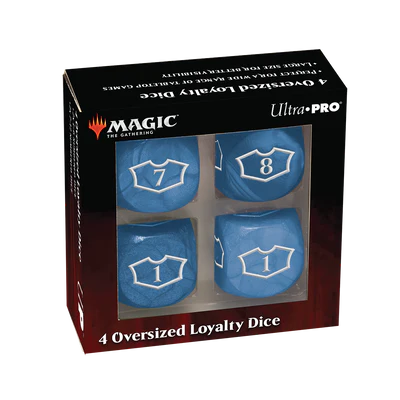 Dice - Ultra Pro - D6 Set (4 ct.) - Magic The Gathering - Loyalty Dice - Blue Mana