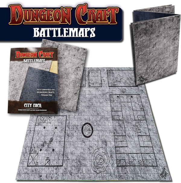 Gaming Mat - Dungeon Craft - Double-Sided - BattleMap - City
