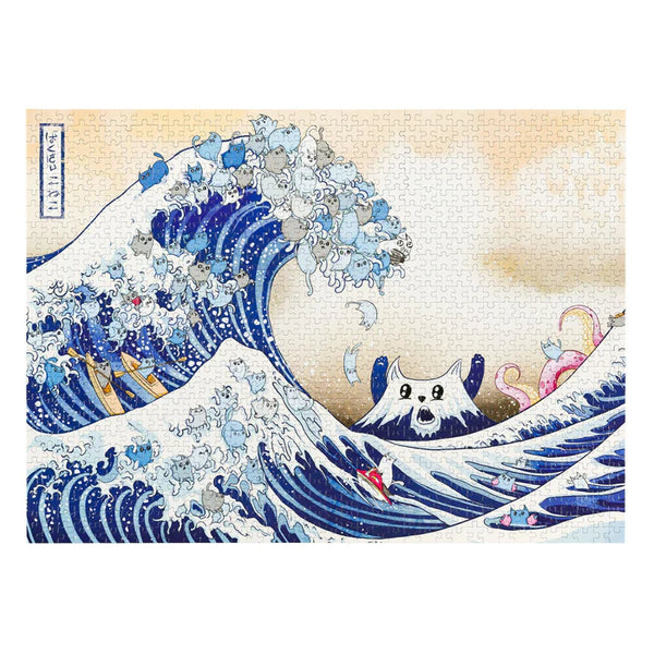 Exploding Kittens - The Great Wave Of Cat-A-Gawa - Jigsaw Puzzle (500 Pcs.)
