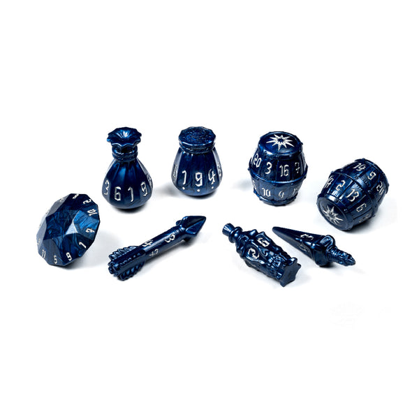 Dice - PolyHero Dice - Polyhedral Set (8 ct.) - The Rogue - Midnight Blue